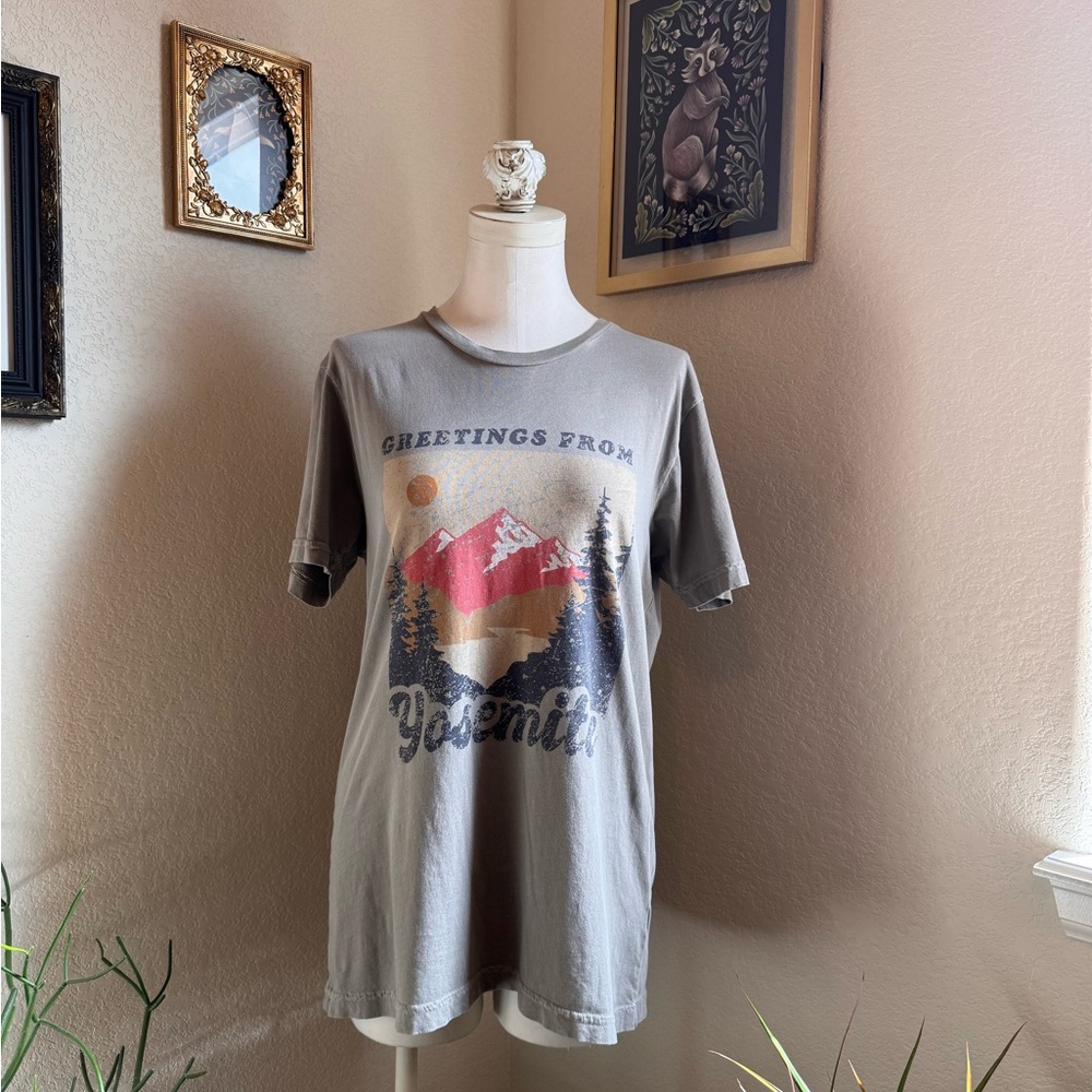 Yosemite Graphic Tee in Gray